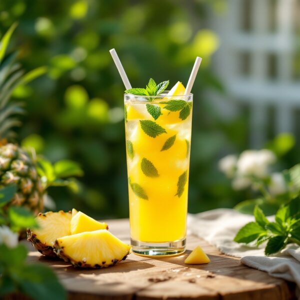 pineapple with mint leaves Pineapple with mint leaves 500ml